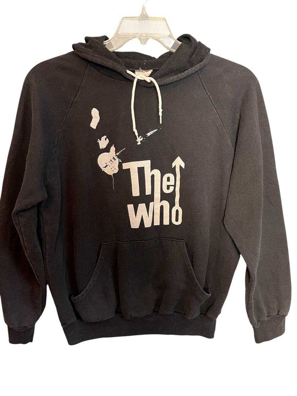 The Who Band Hoodie L Vintage 80s-90s Made in Canada Cotton Rope Drawstring
